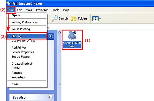 printer icons windows 7