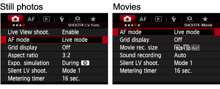 canon 5d mark ii live view