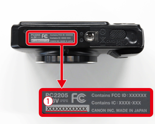 serial number on canon camera