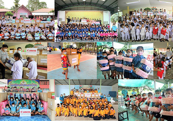 Canon Organizes its 3rd year Winter Charity Campaign to Spread Warmth  by donating 1,000 Blankets to Children in Need  at 5 Rural Schools in Kanchanaburi