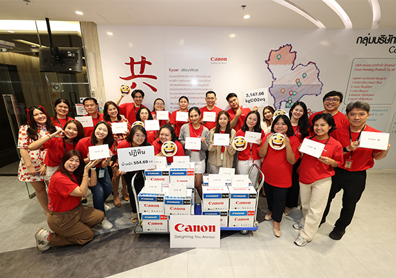 Canon Group in Thailand donated used calendars  to make braille books for the Blind